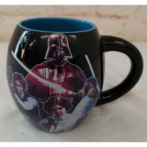Star Wars Ceramic Mug Darth Skywalker Princess Leah Black 18oz